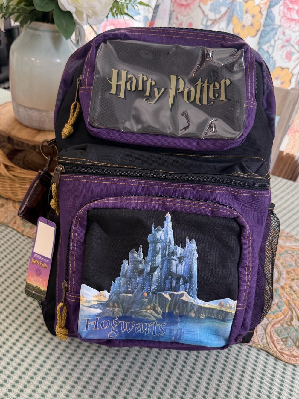 New Vintage 2001 Harry Potter Book bag Backpack and Zip Coin Wallet New with Tag